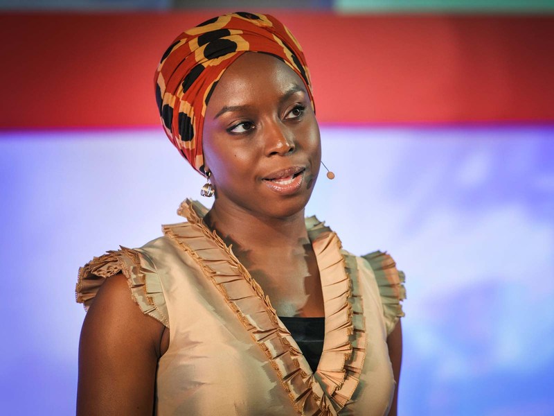 Chimamanda Adichie speaking at TEDGlobal event in 2009. 
