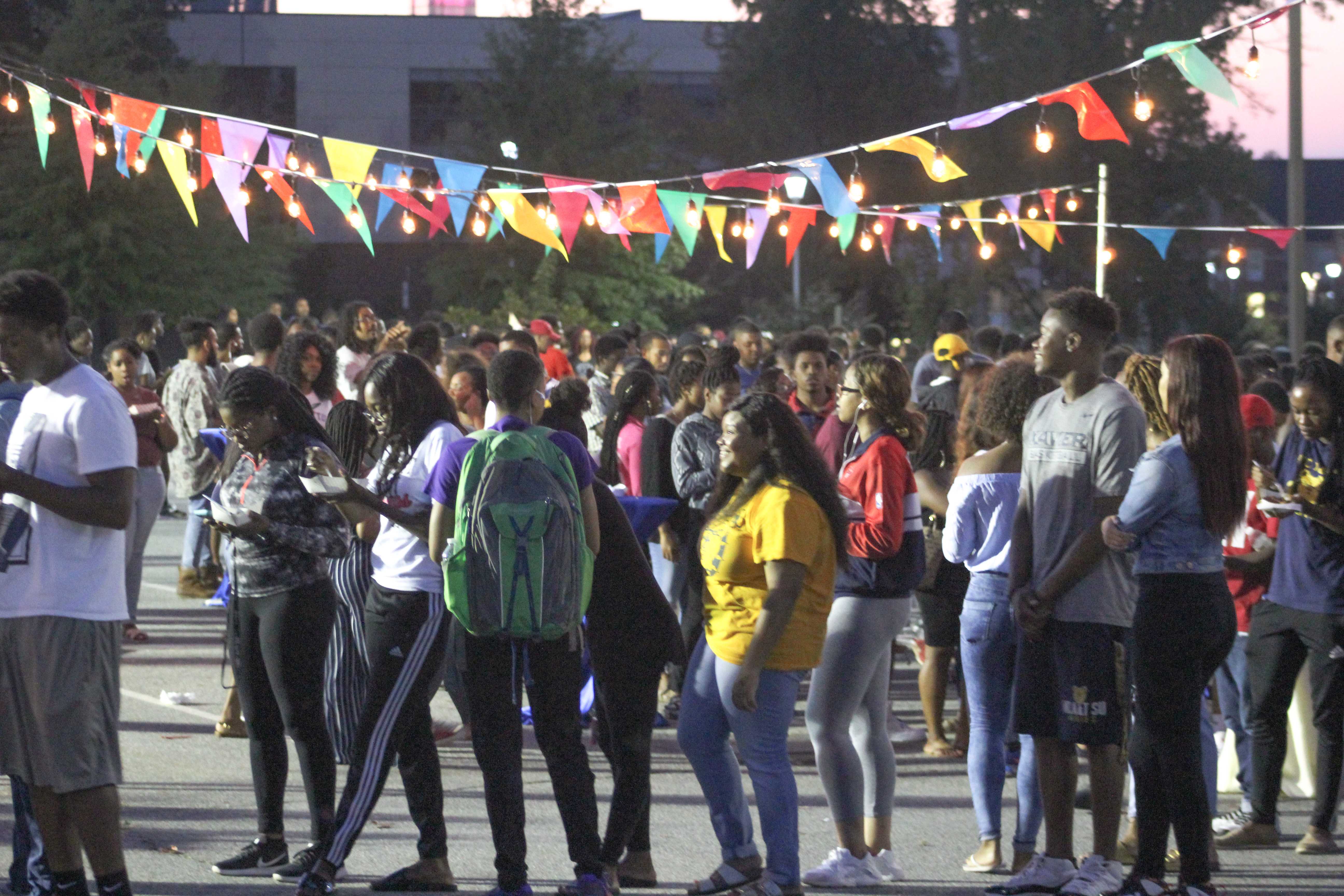 Students attend the first International Food Truck Festival, hosted by the SUAB on Oct. 15, 2017. Restaurants that partipated in the event are; 
Sandy’s Gril, Ghassan’s Fresh Mediterranean Eats, Zeko’s Pizzeria, and King Queen Number 1. 