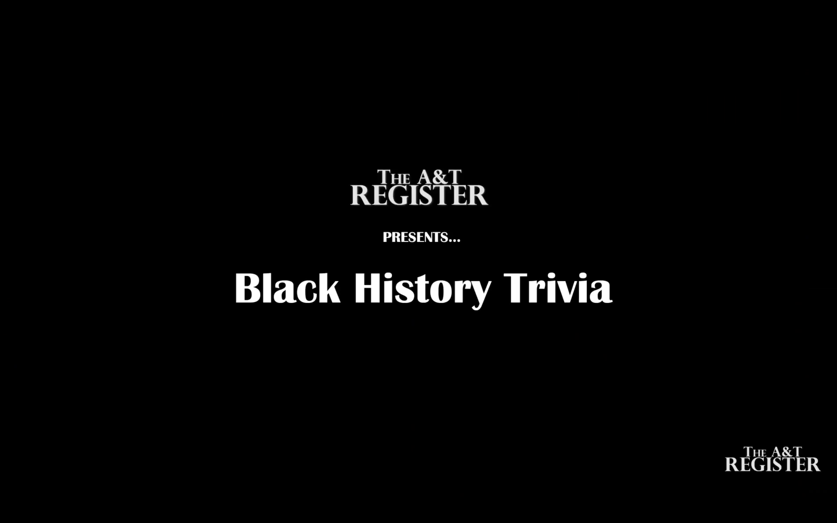 Black History Triva with Alonzo Clark