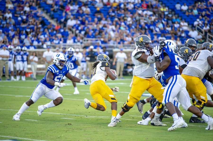 The N.C. Aggies faced the Duke Blue Devils on Saturday, Sept. 7, 2019 at the Wallace Wade Stadium.

Jamar Plunkett | Photography Editor | The A&T Register
