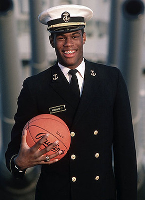 David The Admiral Robinson in full uniform while at Navy. Photo by bleacherreport.com