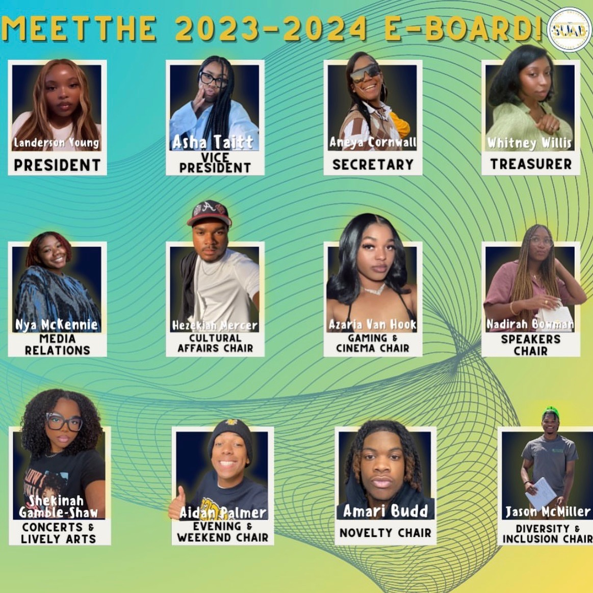 The 2023-23 E-Board for N.C. A&Ts Student University Activities Board.