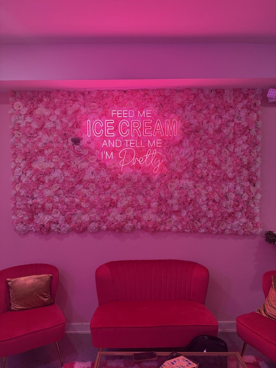 Photo Op Inside Cream, Sip and Scoop ice cream shop
